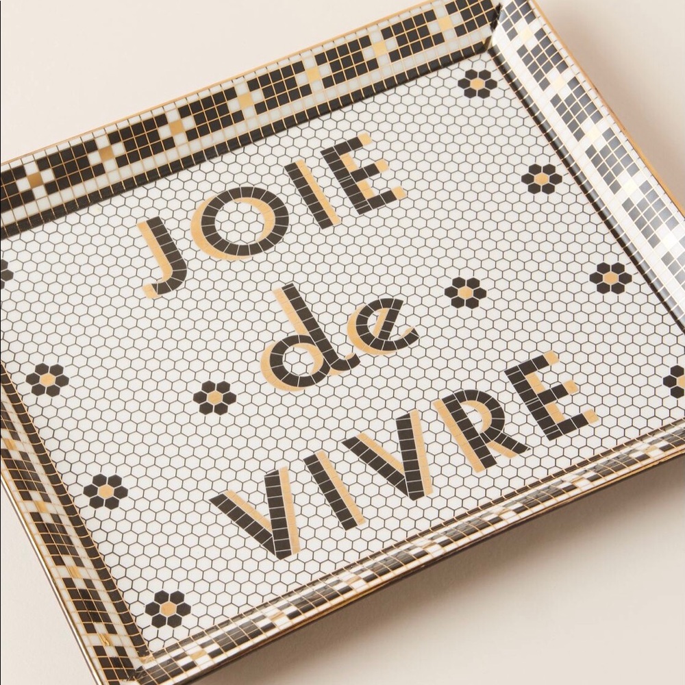 Bistro Tile Joie de Vivre Ceramic Tray